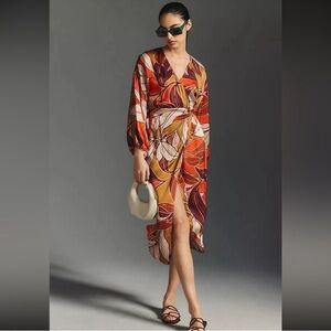 Anthropologie Printed Wrap Dress - NWT - Size MP
